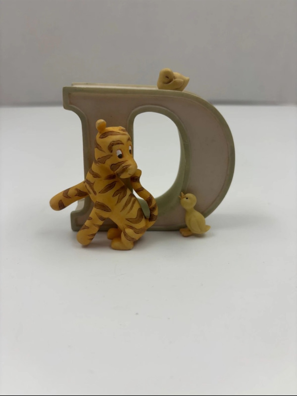 Disney Yellow Tiger & Duck 'D' Nursery Accent Figurine